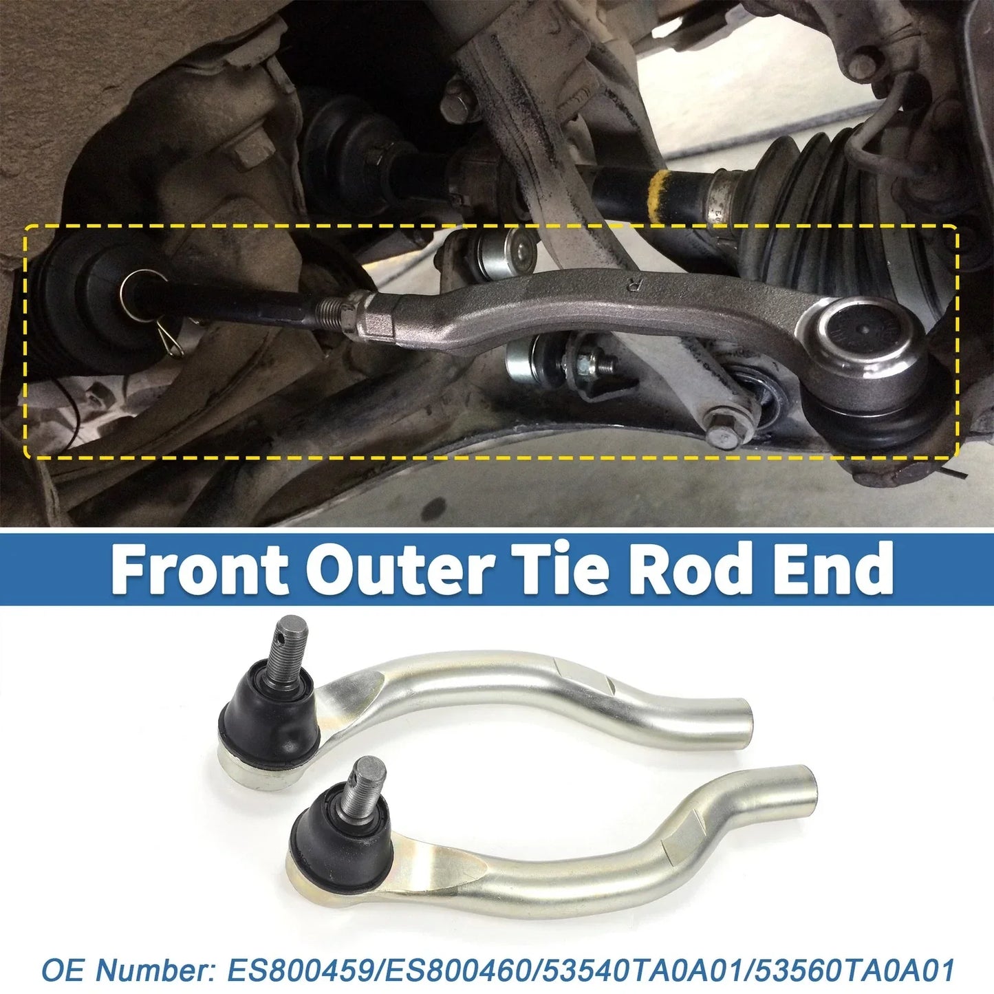 2 x Front Outer Tie Rod Ends for Acura TSX (2009-2014)