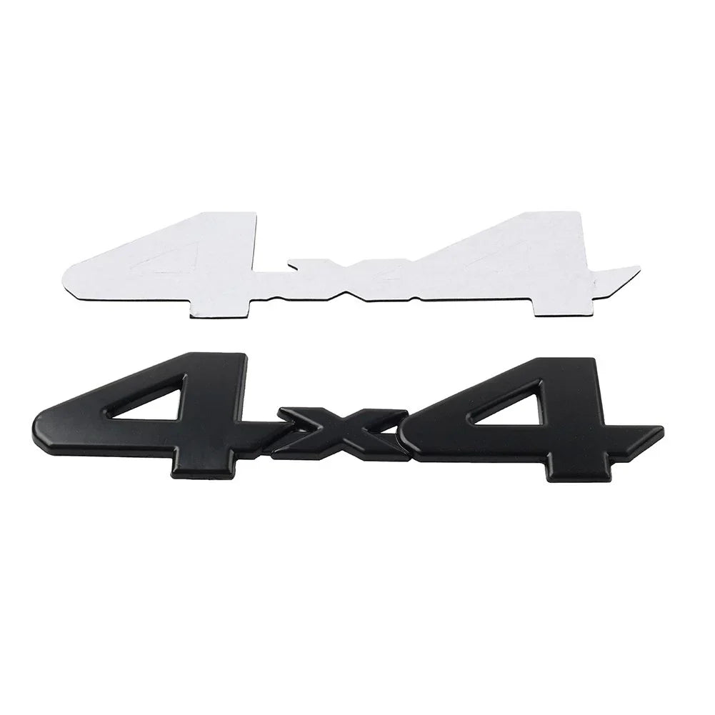4X4 3D Rear Tailgate Emblem Badge Overlay Decal for Universal Cars Black