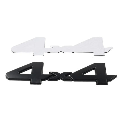 4X4 3D Rear Tailgate Emblem Badge Overlay Decal for Universal Cars Black