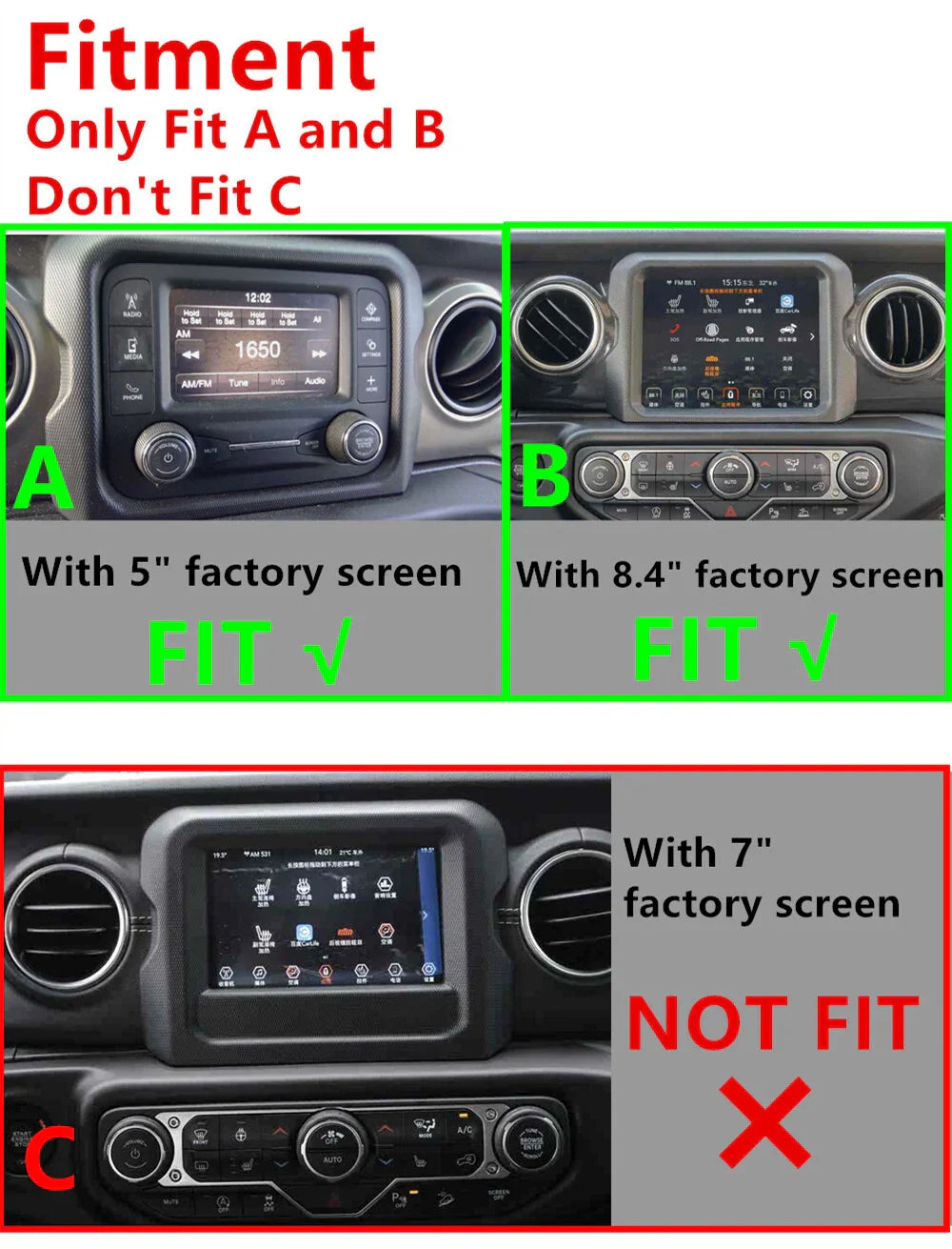 8.4'' GPS Navigation Car Stereo Radio for Jeep Wrangler JL/Gladiator (2018-2024)