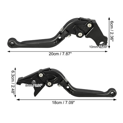 Folding Brake Clutch Levers 1 Pair for Honda 250 (2017-2021) Black