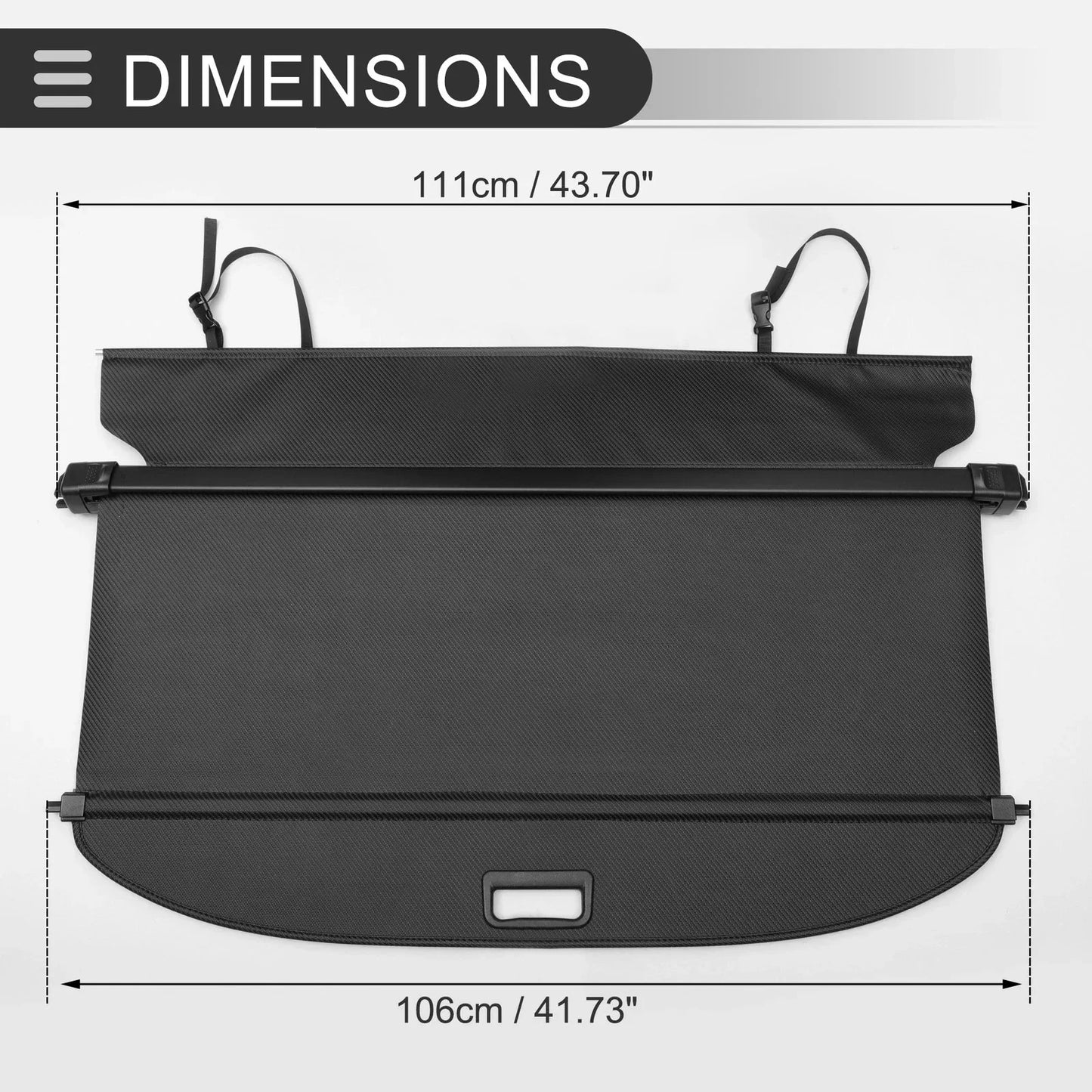 Retractable Cargo Cover for Honda HR-V 2016-2023 Black Carbon Fiber