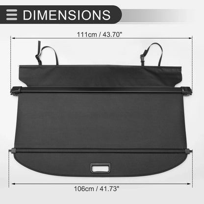 Retractable Cargo Cover for Honda HR-V 2016-2023 Black Carbon Fiber
