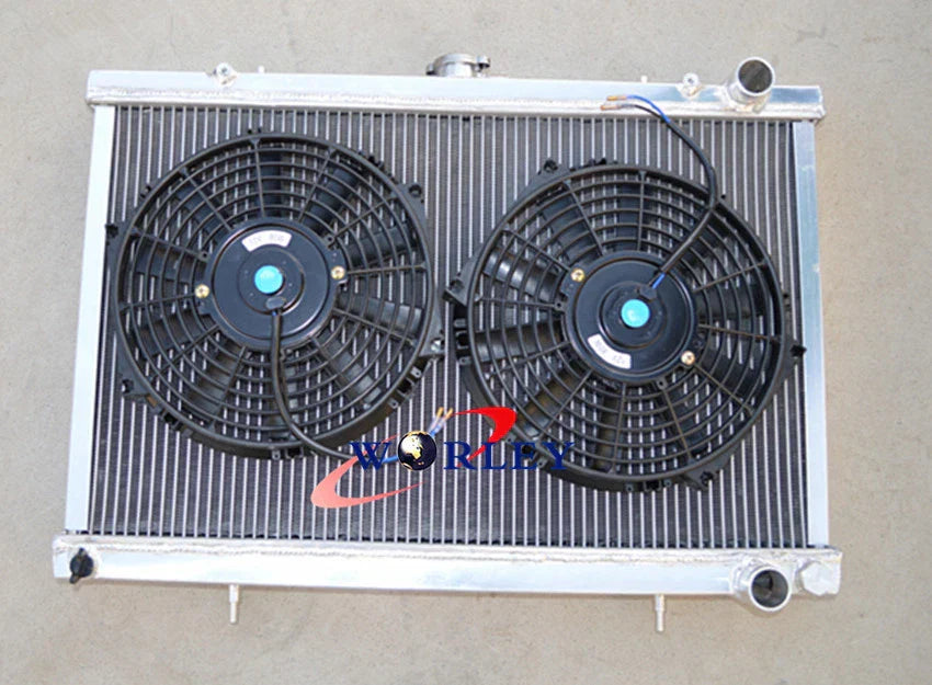 52mm Aluminum Radiator & Fan Shroud for Nissan Skyline R32 GTST (1989-1994)