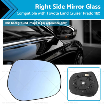 Right Side Mirror Glass with Plate for Toyota LandCruiser Prado (2009-2023)