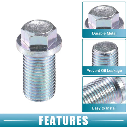 Oil Drain Plug for Mercedes-Benz 190D (1984-1989) Silver Tone