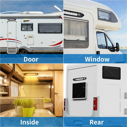 Dual LED Bug Light 12/24V Amber/White for Awning - 287mm
