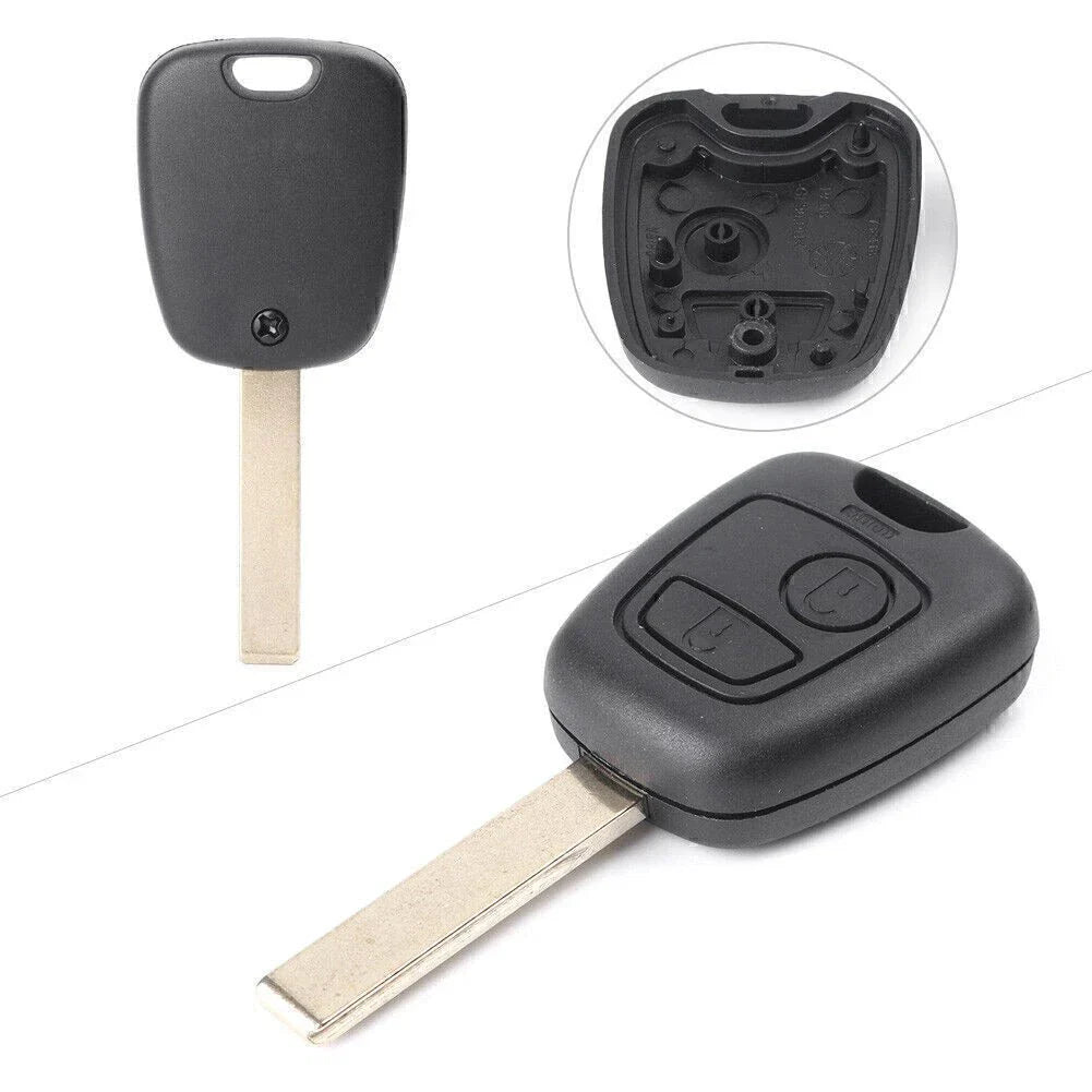 Button Smart Key Fob Shell Cover for Peugeot 206 307 (2000-2007)