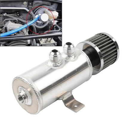 750ml Chrome Baffled Oil Catch Can Separator for Universal Vehicles