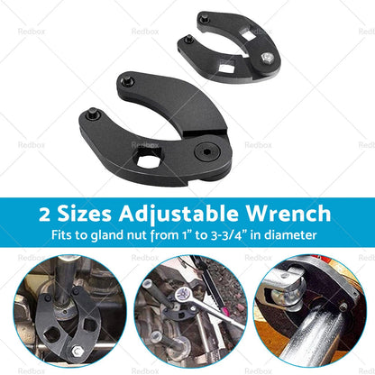 Adjustable Gland Nut Wrench Spanner Tool Set for Hydraulic Cylinders