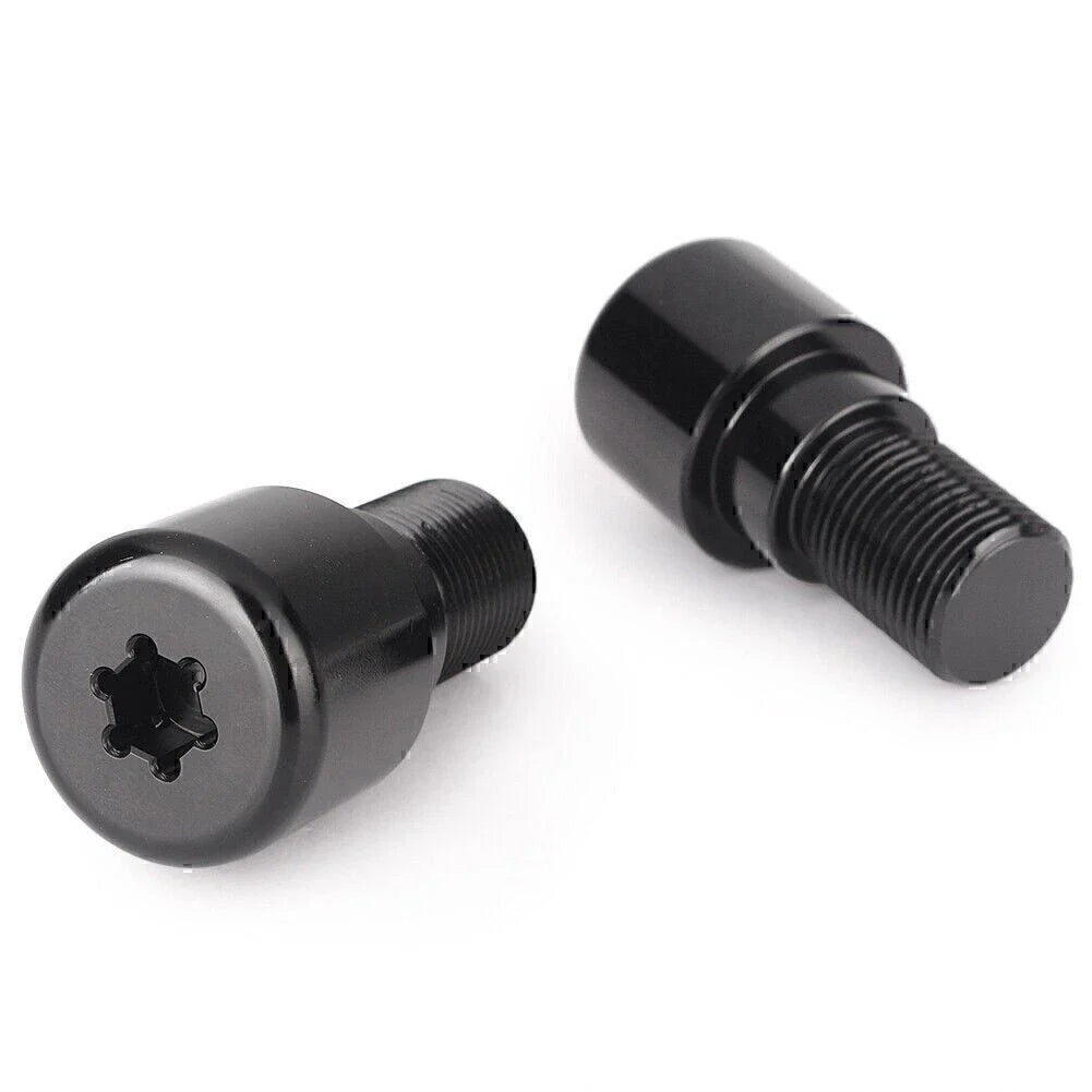 18mm Black Handlebar Grips & End Cap Plugs for Motorcycle Dirt Bike