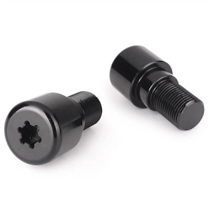 18mm Black Handlebar Grips & End Cap Plugs for Motorcycle Dirt Bike