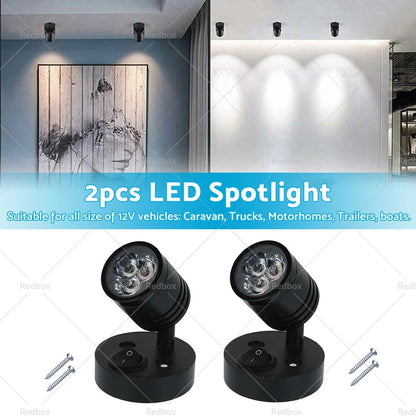 LED Interior Spot Reading Lights for Caravan Camper (12V)