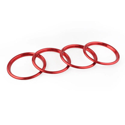 Red Chrome AC Vent Outlet Ring Sticker for Audi A3 S3 (2012-2019)