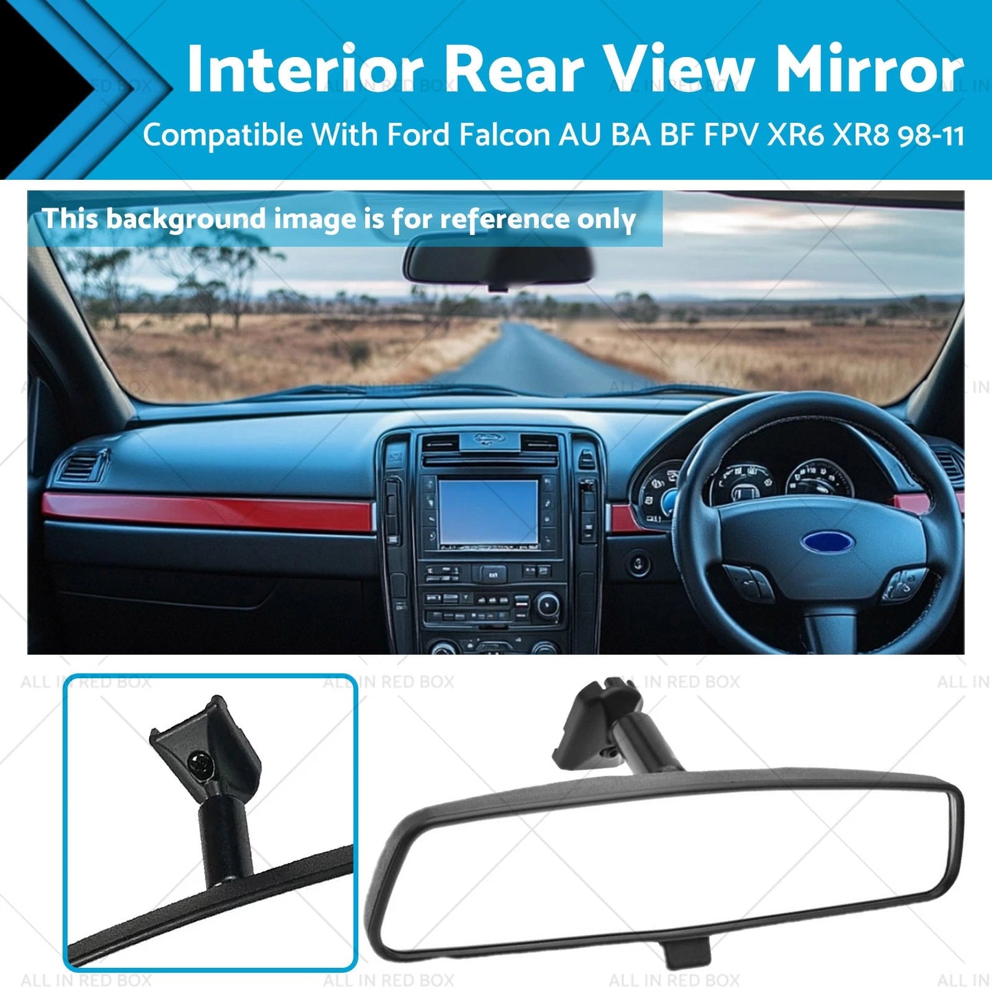 Rear View Mirror for Ford Falcon AU BA BF XR6 XR8 FPV (1998-2011)