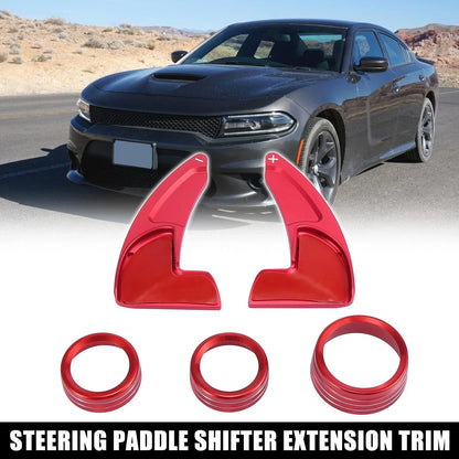 Steering Wheel Shift Paddle Extension Trim Set for Dodge Charger (2015-2023)