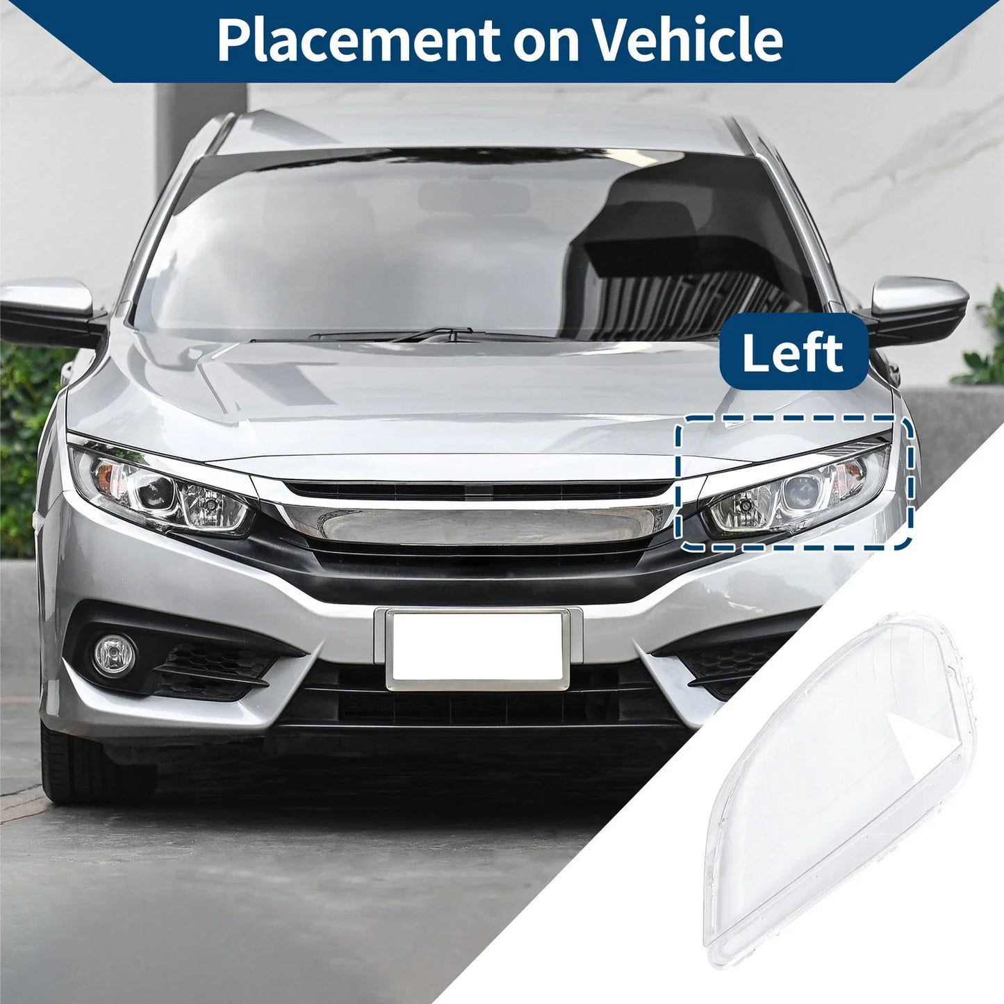 Front Left Headlight Lens Cover for Mercedes-Benz ML350 (2006-2011)