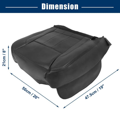 Black Faux Leather Seat Bottom Cover for Dodge Ram