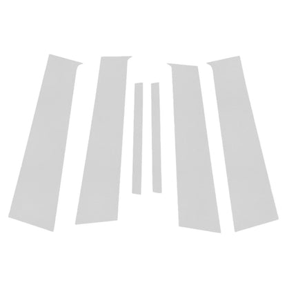 6 Pcs Door Pillar Window Trim for Honda City (2015-2019) Silver Tone