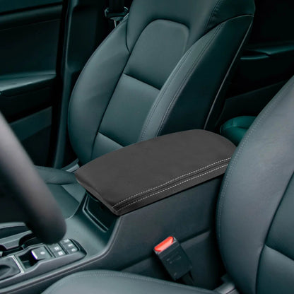 Center Console Armrest Cover for Hyundai Tucson (2016-2021) Black Gray Stitching