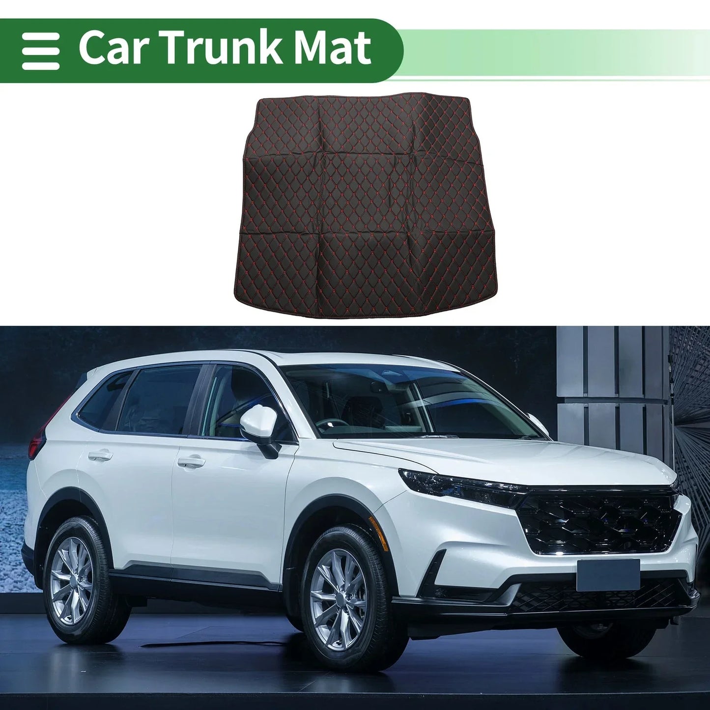 Cargo Liner Trunk Mat for Honda CR-V 2023-2024 EV 3D Diamond Pattern Black