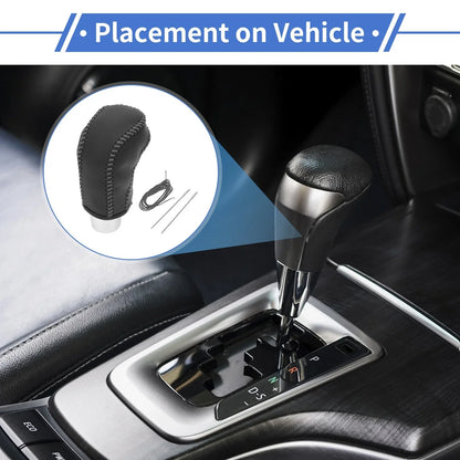 Car Gear Shift Knob Cover for Hyundai Tucson (2015-2018) - 1 Pc Black Grey