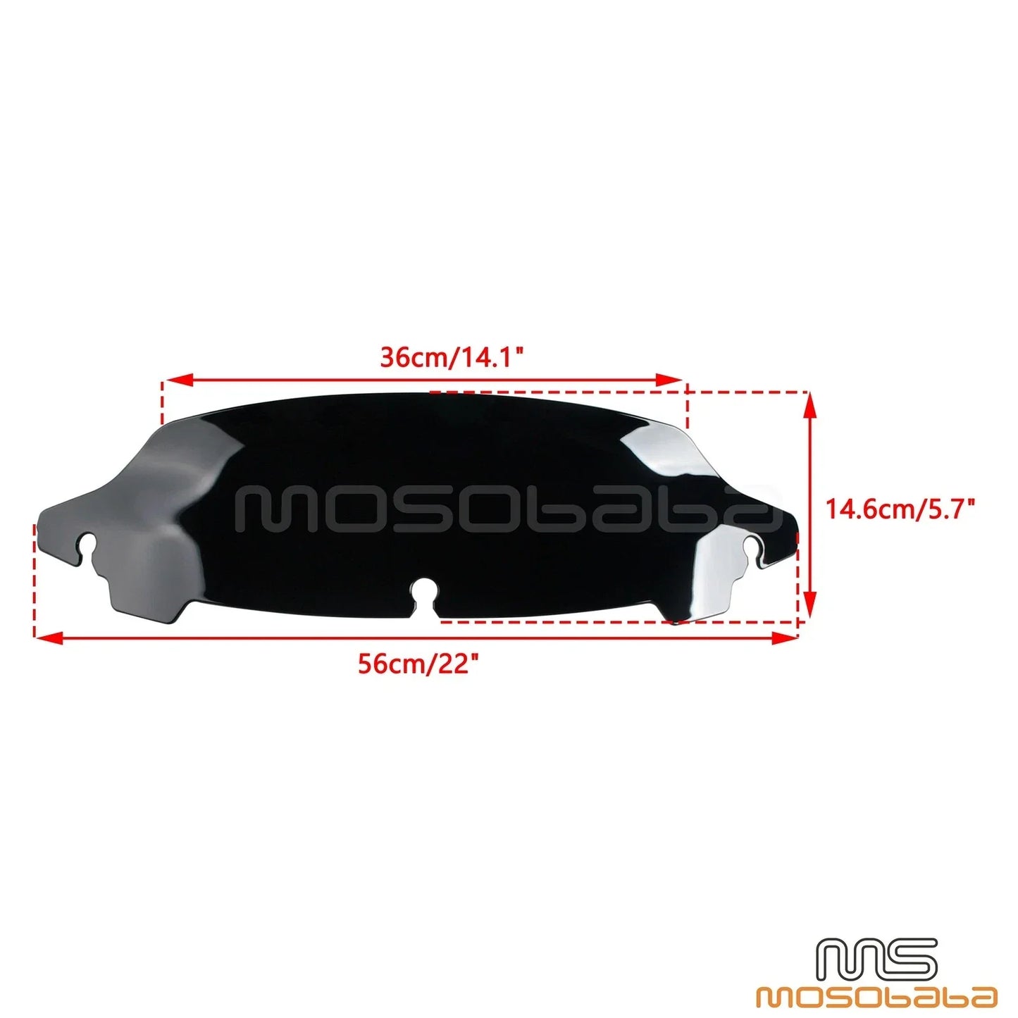 ABS Windshield for Harley Electra Glide, Street Glide, Ultra Limited (2014-2023)