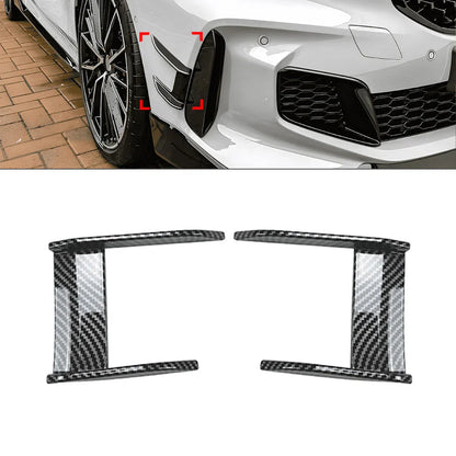 Carbon Look Front Bumper Side Spoiler for BMW 1 Series F40 (2019-2023)