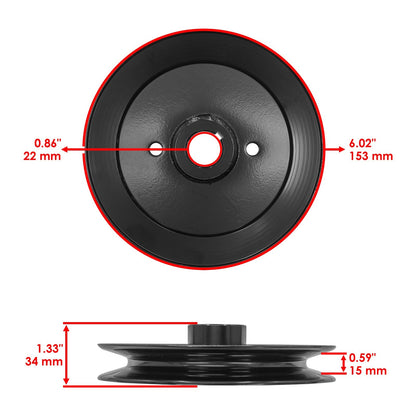 Deck Spindle Pulley Replacement for Bad Boy ZT Avenger (2020–2025)