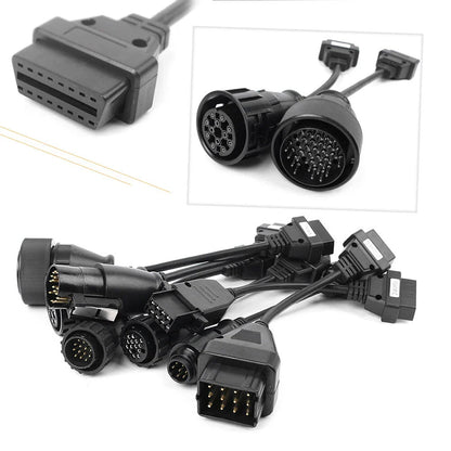 8PCS OBD2 Pro Car Diagnostic Tool Adapter Connectors for Trucks