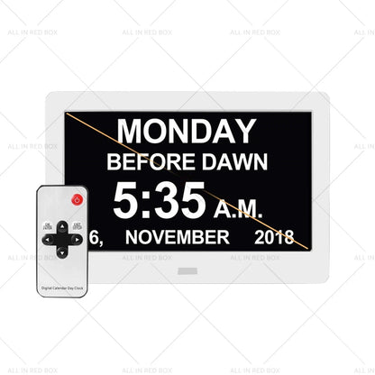 7" LED Digital Day Clock for Wall - Calendar, Date, Week, Month, Year