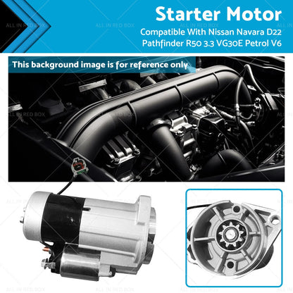 Starter Motor for Nissan Pathfinder R50 V6 4WD VG33E 3.3 Petrol (1995-2005)