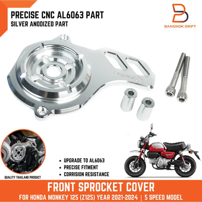 Silver Front Sprocket Aluminium Cover Guard for Honda Monkey 125, Z125