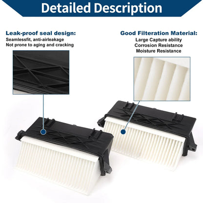 Engine Air Filter for Mercedes-Benz ML350 3.0L (2010-2014) - 1 Pair