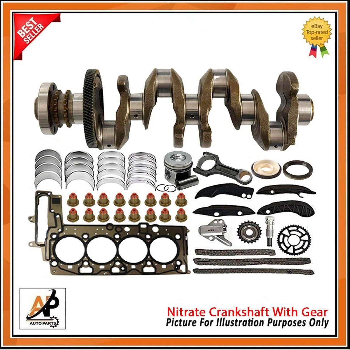Engine Rebuild Kit with Crankshaft Gear for BMW 2.0 N47 (2007–2019)