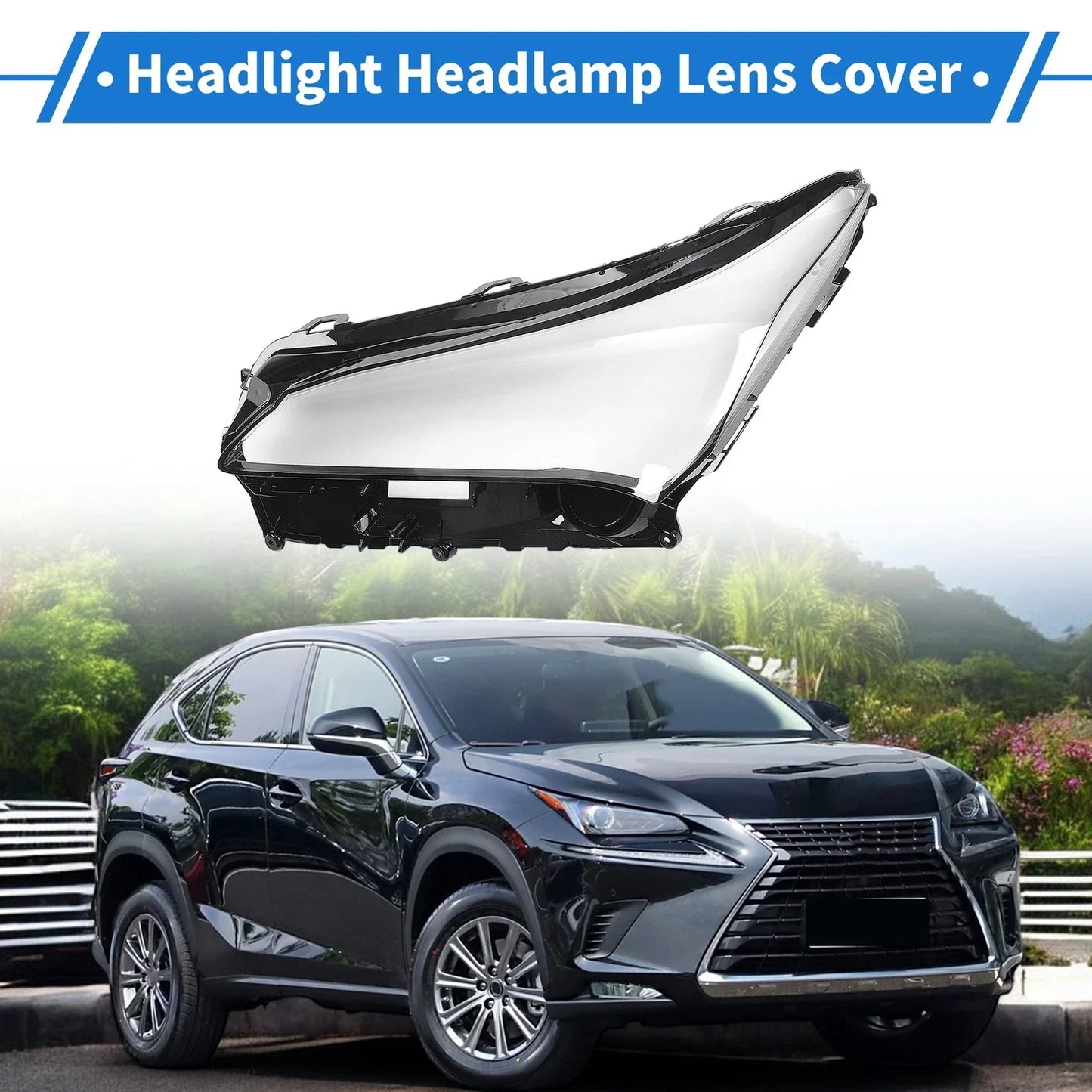 Car Front Left Headlight Lens Cover for Lexus NX200/NX300h (2014-2020)
