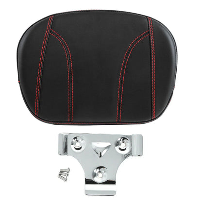 Red Stitching Sissy Bar Backrest Pad for Harley Street Road Glide