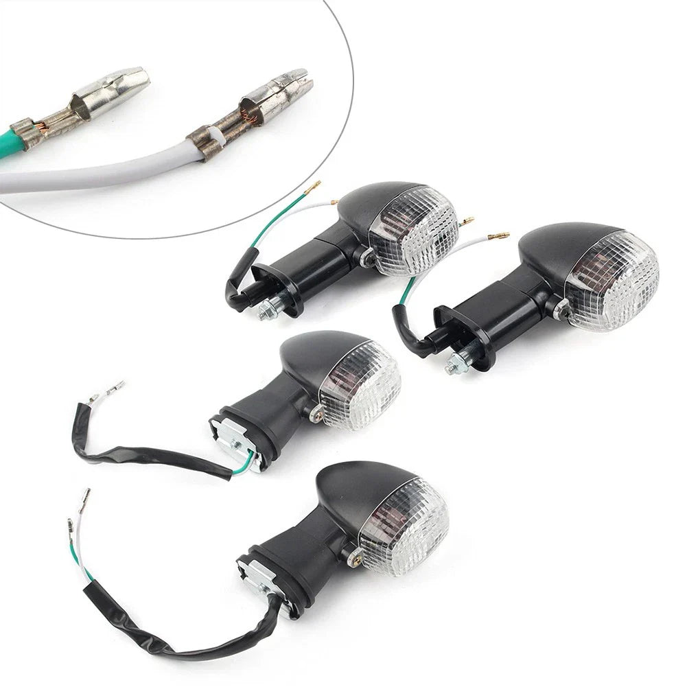 Clear Front Rear Turn Signal Lights for Kawasaki Ninja ZX12R ZX9R ZX7R (2000-2006)