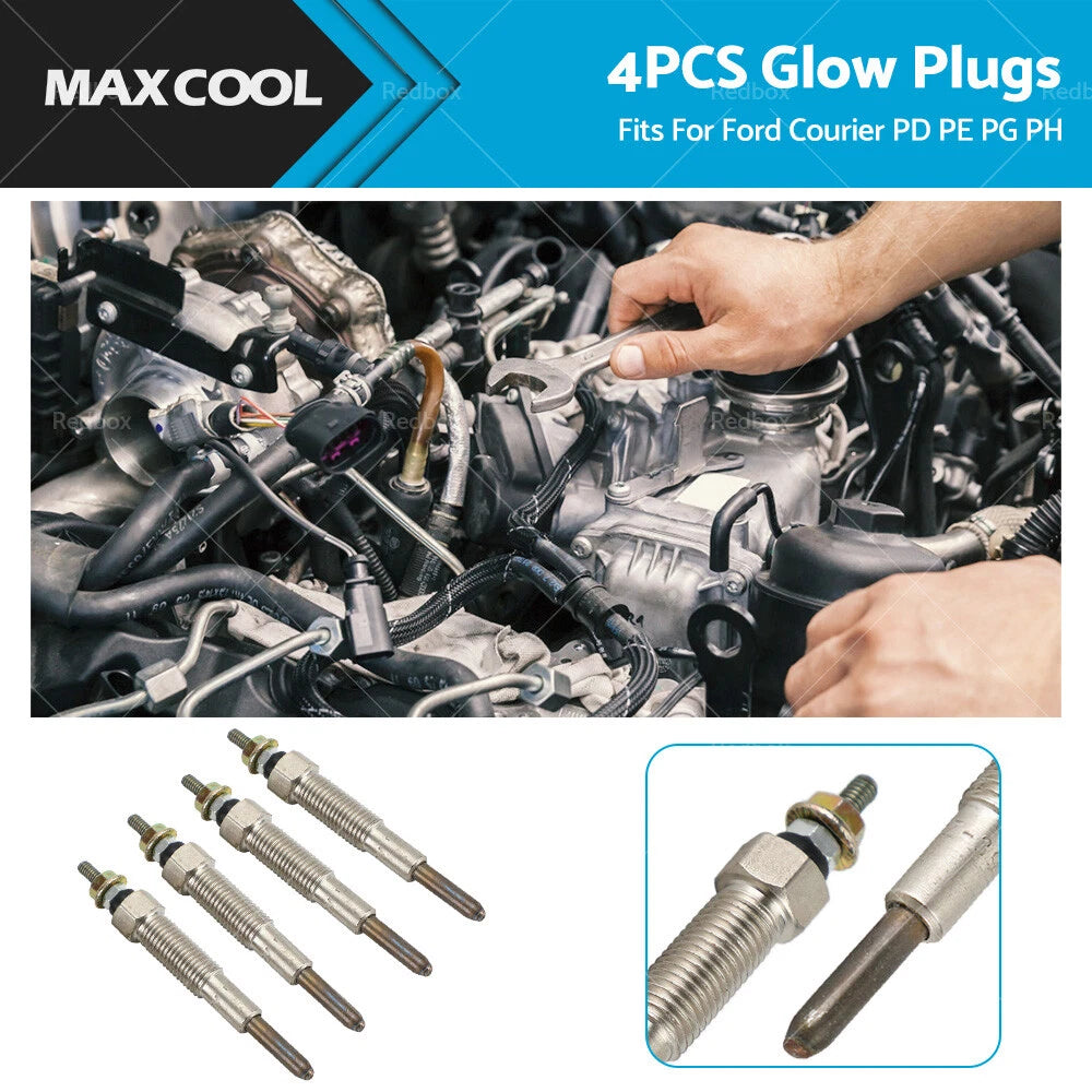 4 x Glow Plugs for Ford Courier PD PE PG PH 2.5L WL WLT Diesel Turbo (96-06)