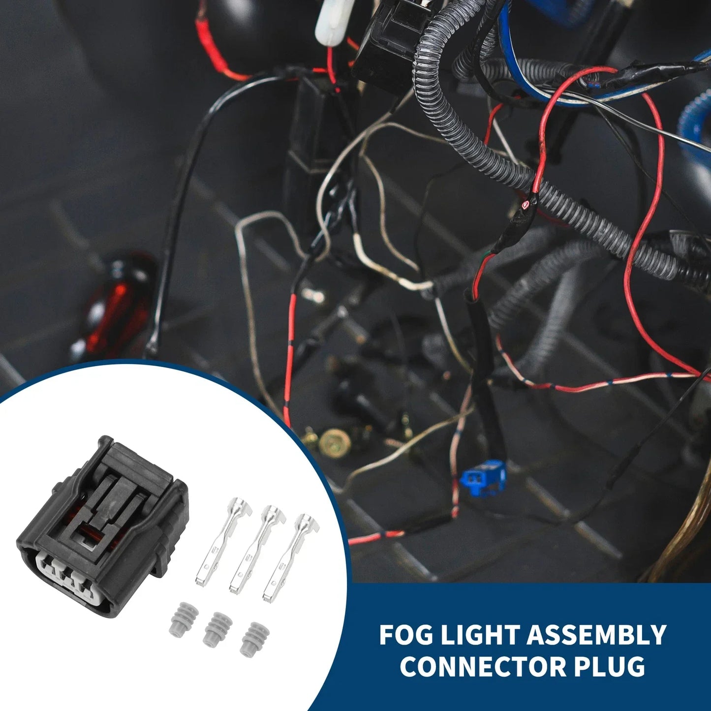 3Pin Fog Light Assembly Connector Plug for Honda & Acura (2010-2015)