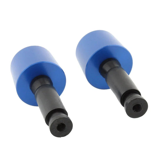 1in Blue Handlebar Hand Grips & End Caps for Universal Motorcycle (All Years)