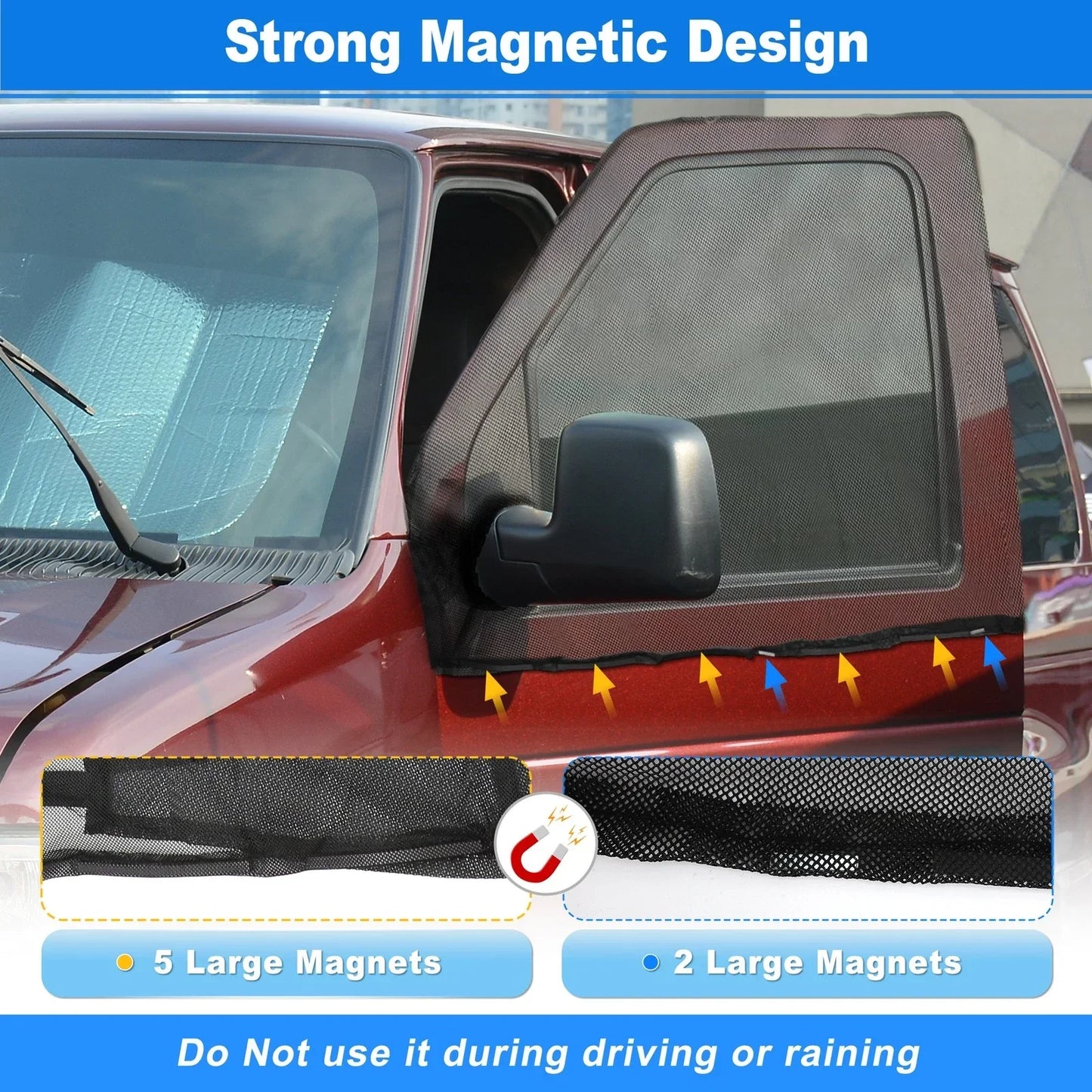 Magnetic Mosquito Screen for Mercedes Benz Sprinter 2007-2025 47x31in