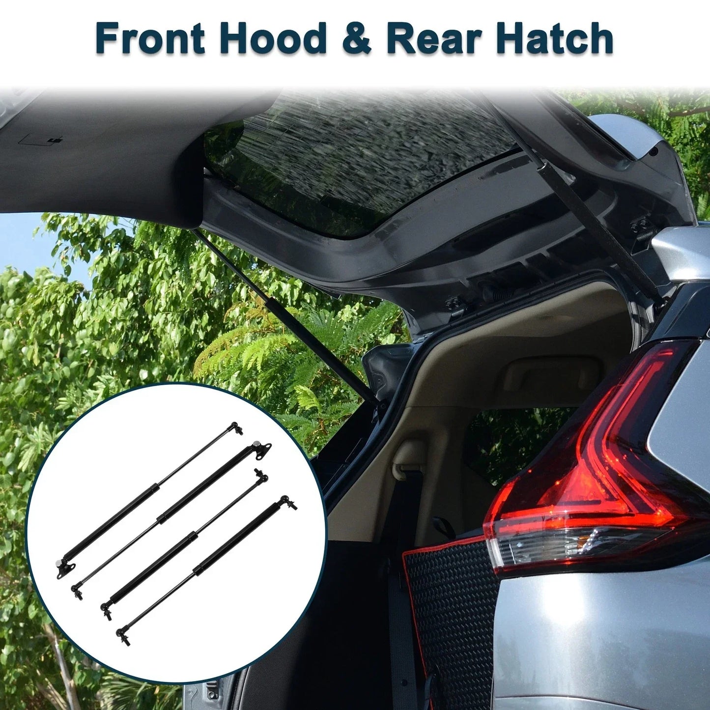 Lift Supports for Toyota Land Cruiser (2008-2021) - Front Hood & Rear Hatch Struts