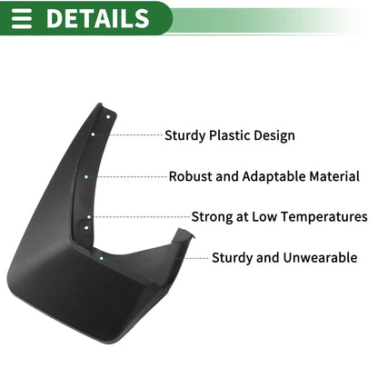 Mud Flaps Splash Guards Front & Rear for Honda Ridgeline (2007-2012)