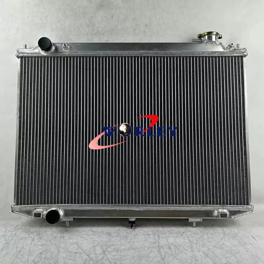Aluminum Radiator & Fans for Nissan Navara D22 2.5L YD25 Turbo Diesel (98-04)
