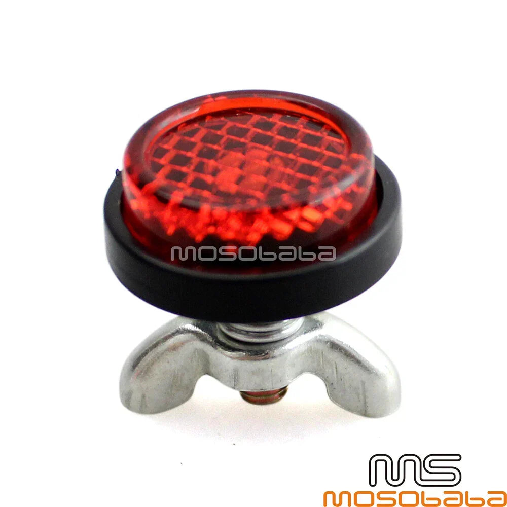 4X Motorcycle License Plate Reflectors for Universal Fit