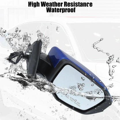 3 Pin Right Side Exterior Door Mirror Assembly Blue for Honda Civic (2016-2021)