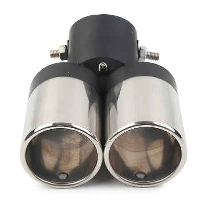 Dual Rear Exhaust Pipe Tail Muffler Tips for Universal Vehicles