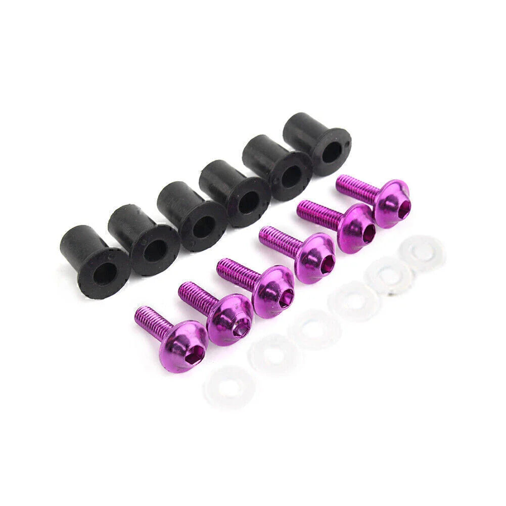 Windscreen Fixing Kit Purple Bolts for Honda CBR250 300 650 900