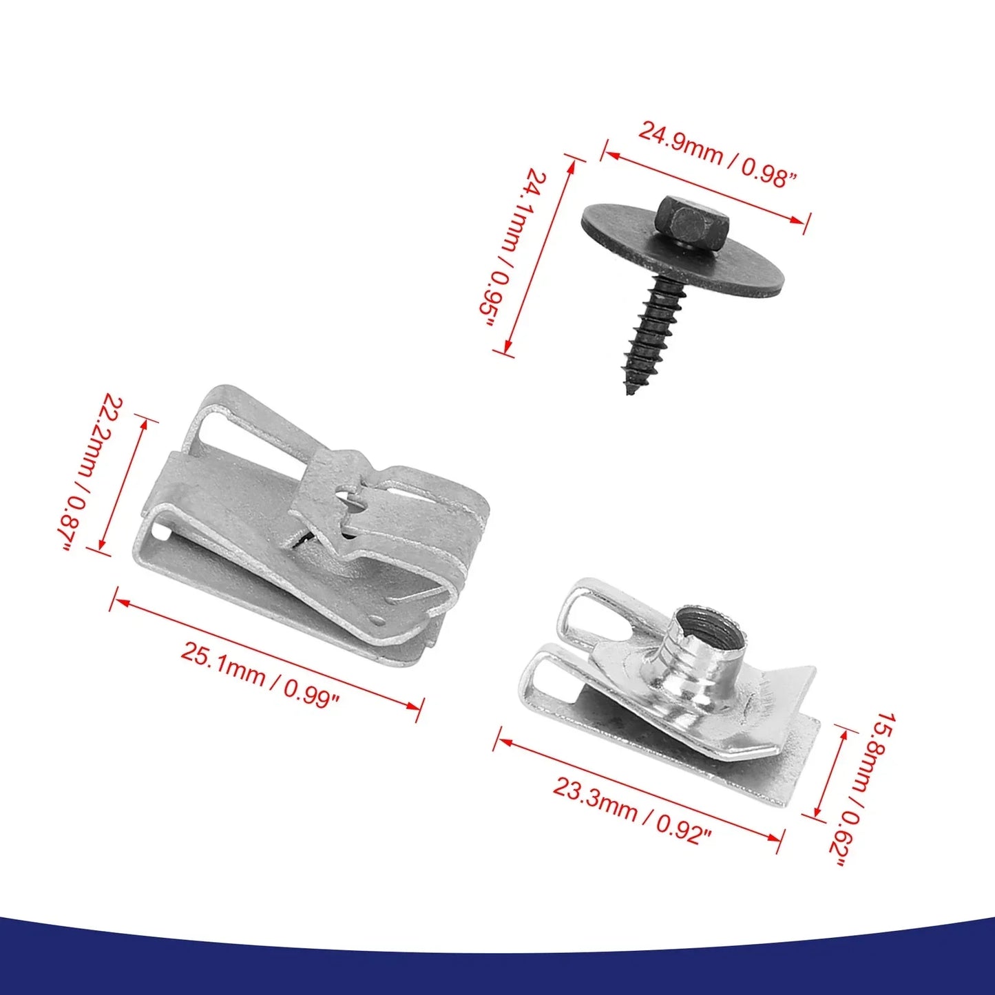 Engine Undertray Clips & Screws for Benz (24 pcs)